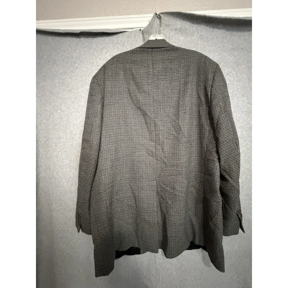 Chaps Ralph Lauren Blazer Sport Coat Mens 44L Gray Wool Check‎ Tweed Jacket